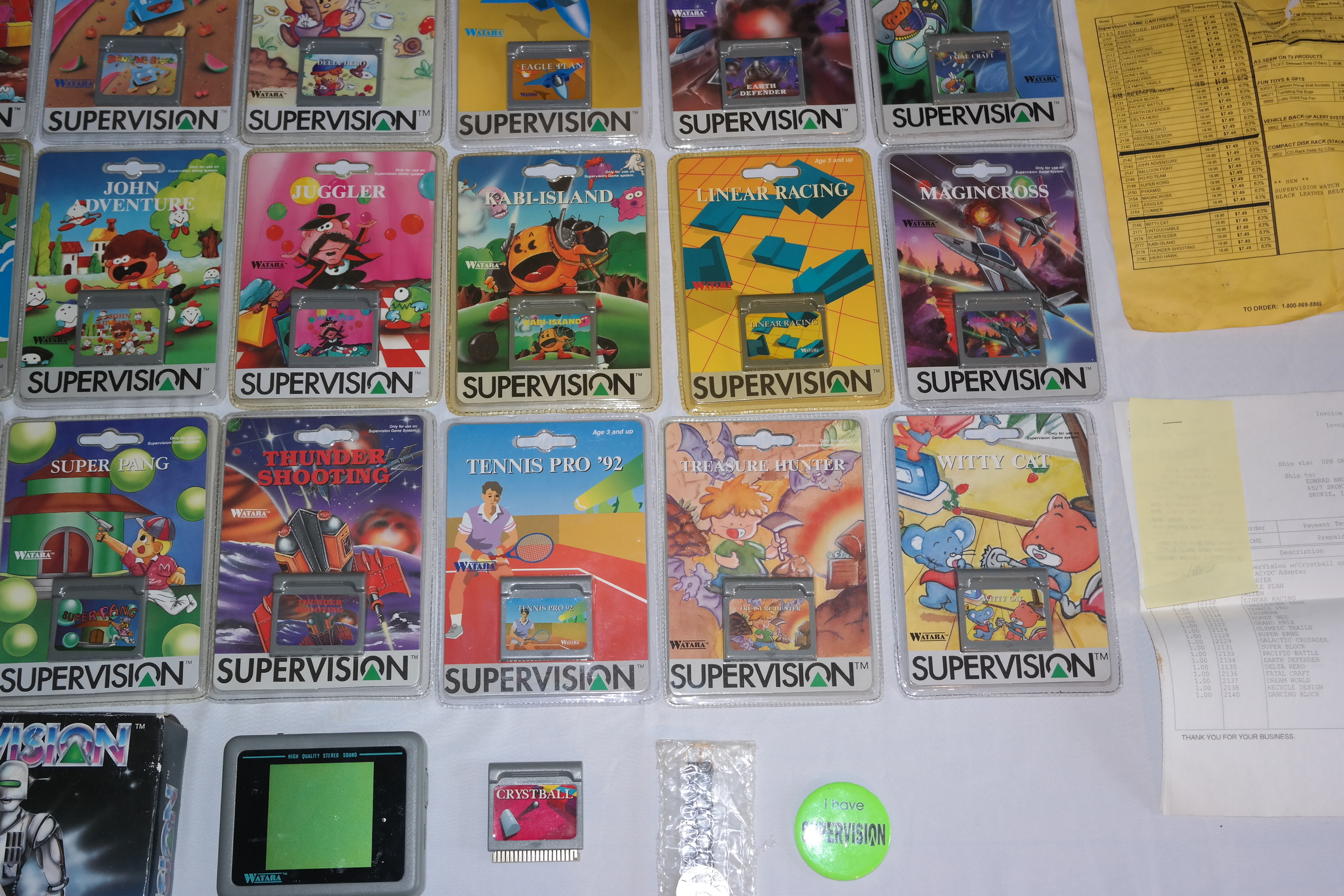 【超希少】ワグナー商会 ワコービデオ　TV GAME　動作確認済み Watara Supervision Handheld Console System CIB w/ 37 games